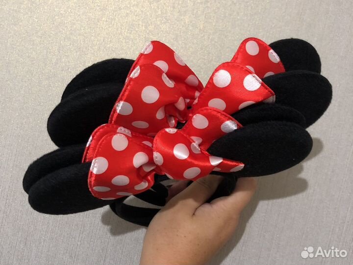 Ободок ушки микки минни мау