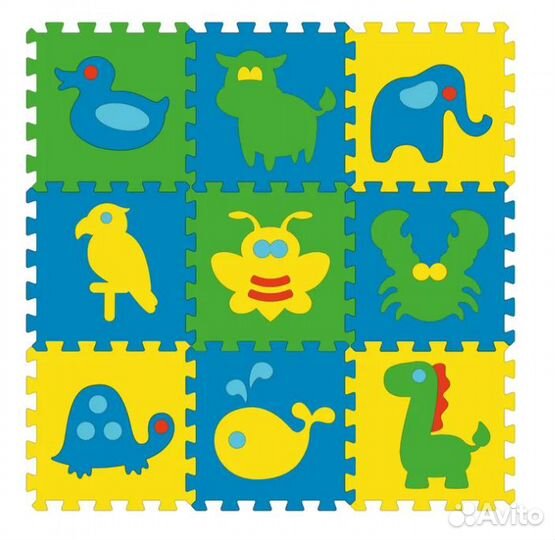 Детский коврик-пазл