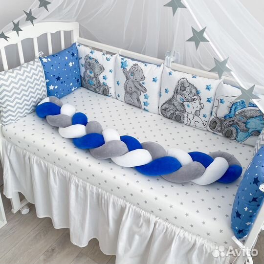 Бортики в кроватку (готовый комплект)