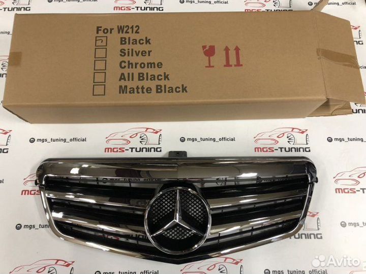 Решетка на Mercedes e-class 212 09-13 амг 2 полосы