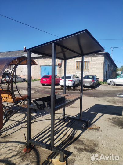 Мангальная зона под крышей