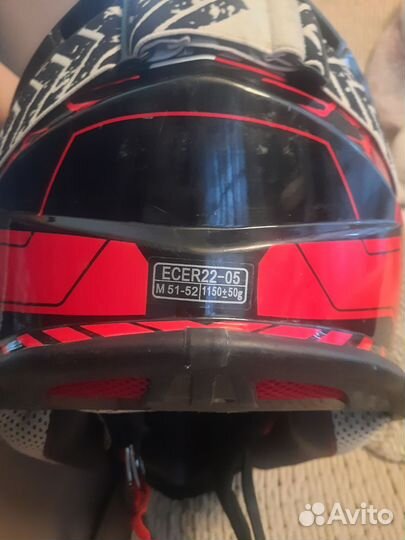 Кроссовый шлем с очками