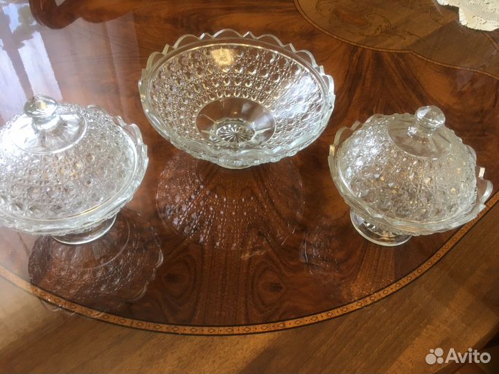 Ваза для фруктов,конфетница хрусталь