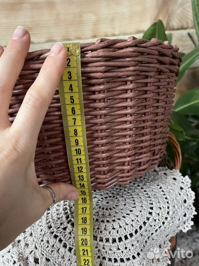 Плетеные корзины из бумажной лозы