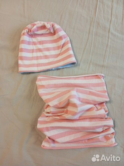 Комплект шапка и снуд для девочки