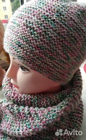 Комплект шапка и шарф женский