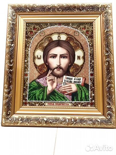 Иконы вышитые бисером в наборе, для благословения