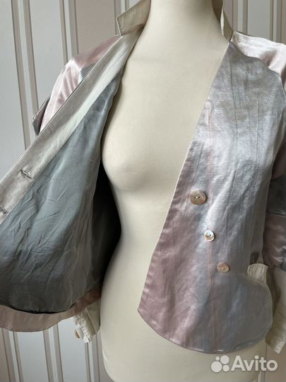 Куртка жакет атласный женский 44 S