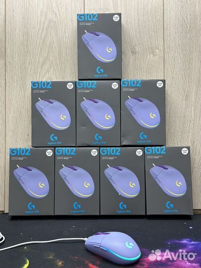 Игровая мышь Logitech G G102 Lightsync, сиреневый