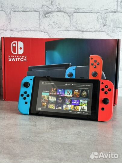 Nintendo switch rv2 300gb с играми чип/прошита