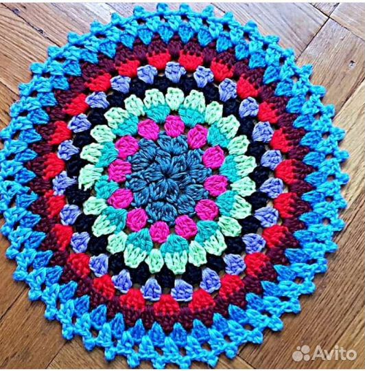 Ручная работа вязаный коврик для стульчиков