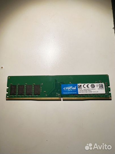 Оперативная память ddr4 8gb crucial 2666мгц