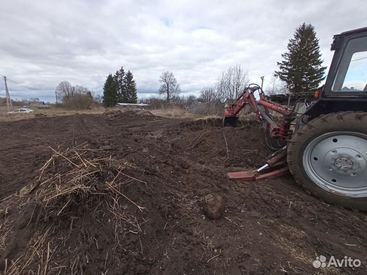 Услуги трактора экскаватора