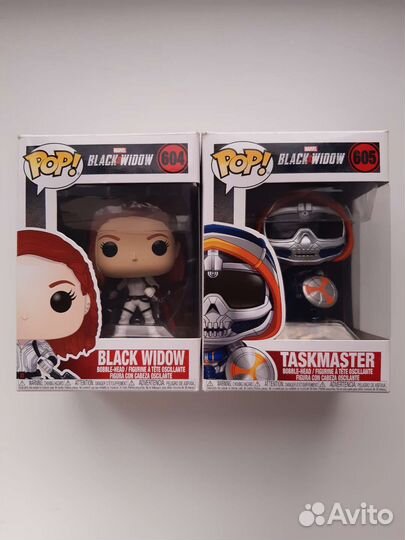 Funko pop Black widow и Taskmaster