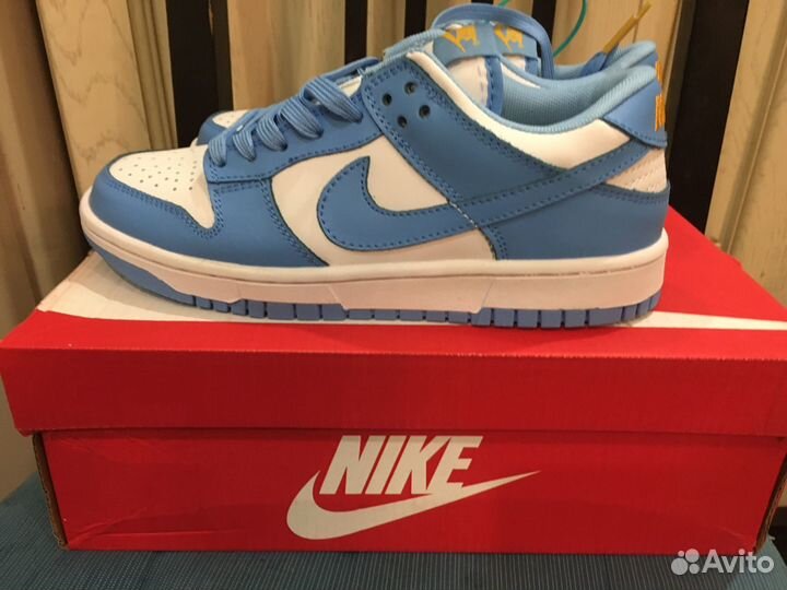 Кроссовки nike sb dunk low голубые