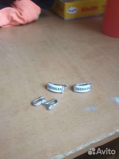Серьги серебро