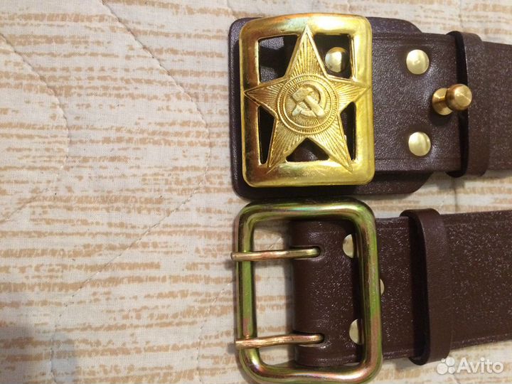 Ремень офицерский кожаный