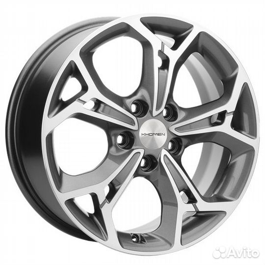 Диски Khomen 1702 gray-FP 7x17 5x112 ET 49 Dia 57