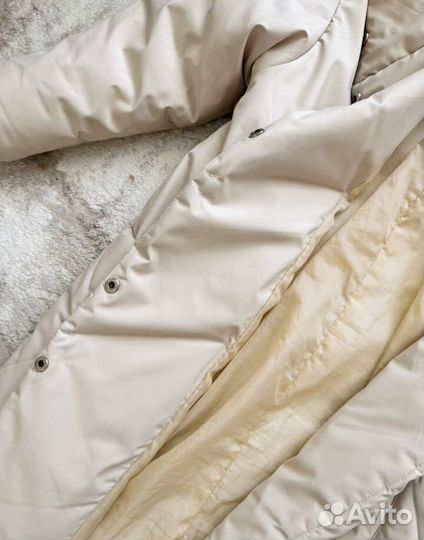 Пуховик зимний длинный с капюшоном 44