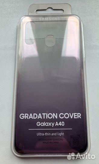 Чехол для Samsung A40 фиолетовый градиент