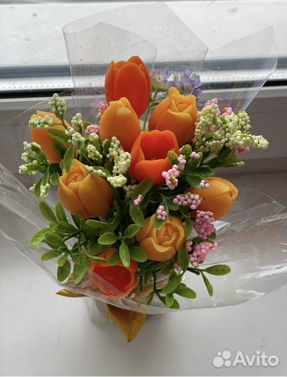 Букет цветов из мыла