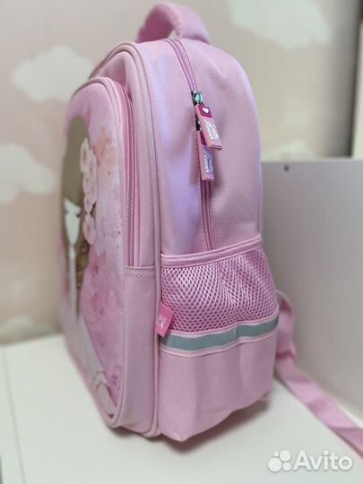 Новый школьный рюкзак для девочки розовый