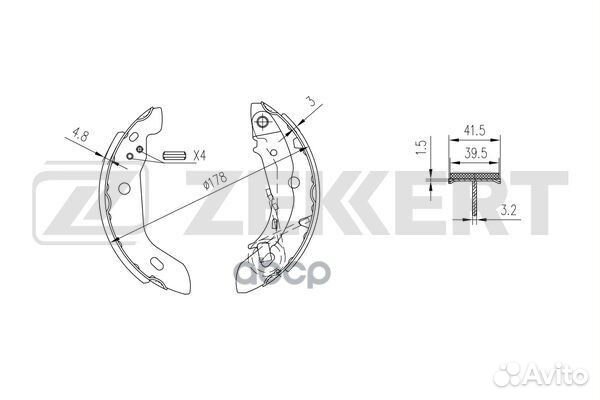 Колодки торм. бараб. задн. MB A-Class (W168) 97