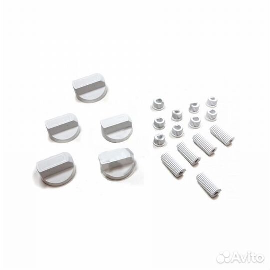 Ручка газового крана универсальная белая, комплект