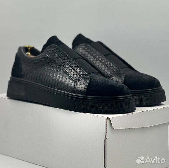 Лофферы мужские черные