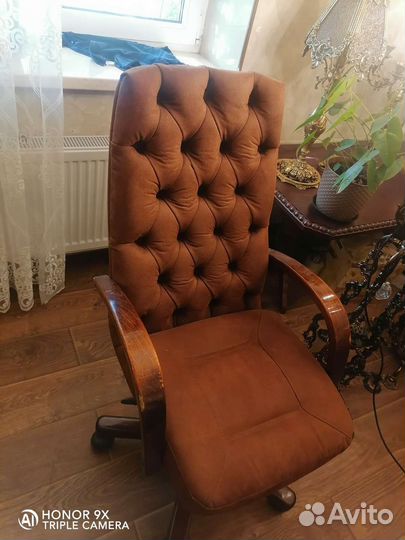 Офисное кресло из замши 2 кресло кожаное, вишня 20