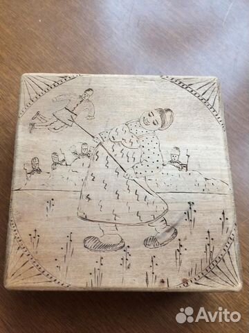 Шкатулка деревянная старинная