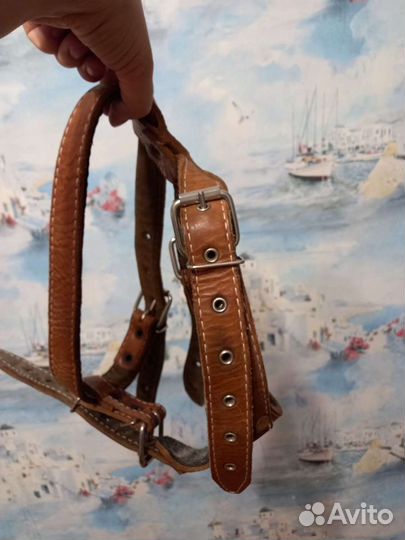 Кожанная шлейка для крупной собаки