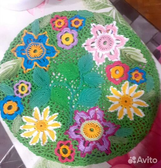 Берет женский летний вязанный ручная работа