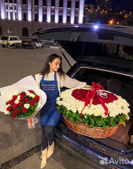 Корзина роз 301 Доставка