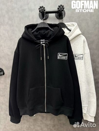 Зипхуди Nike&Stussy (флисовые )