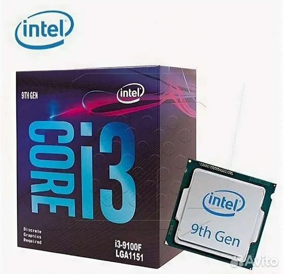 Процессор intel core i3 9100f