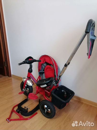 Детский велосипед трёхколёсный с ручкой