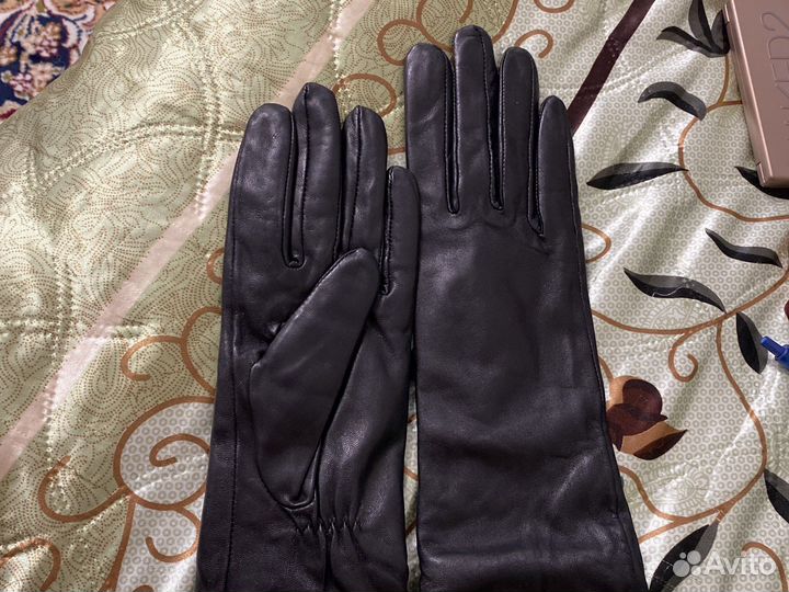Длинные кожаные перчатки новые 6,5 romika