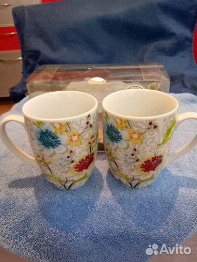 Кружки фарфор Новые набор 2 шт Китай В упаковке