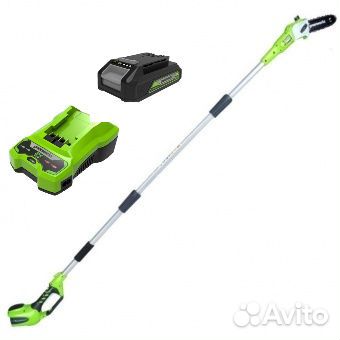 Сучкорез (высоторез) Greenworks с акб и зу