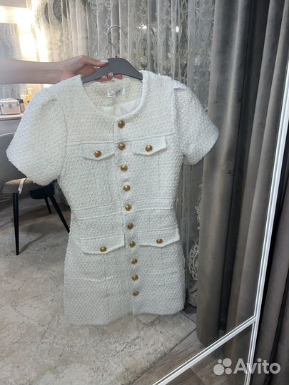 Платье твидовое