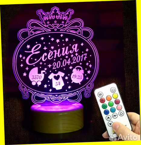 Детский настольный ночник на подарок