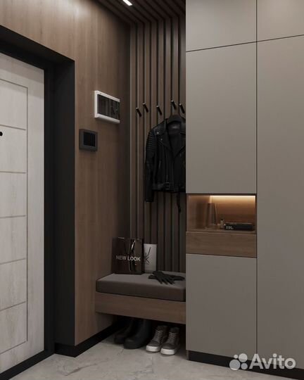 Шкаф в прихожую под ключ