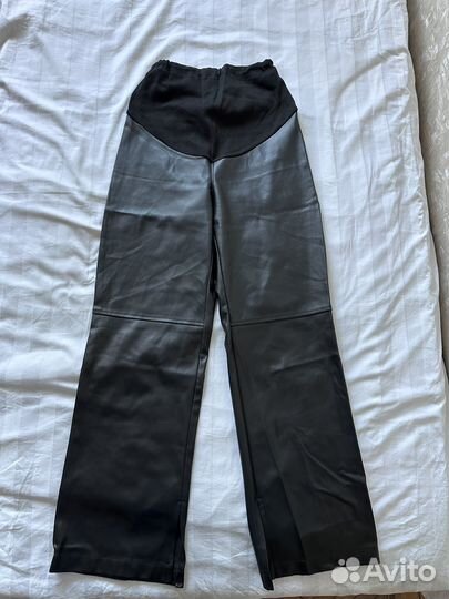 Брюки кожаные для беременных