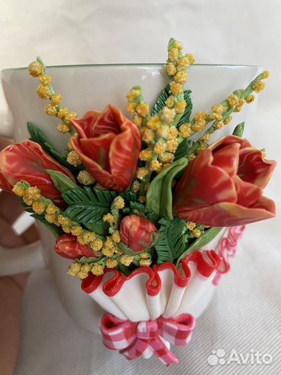 Подарок на 8 марта.Букет. Кружка