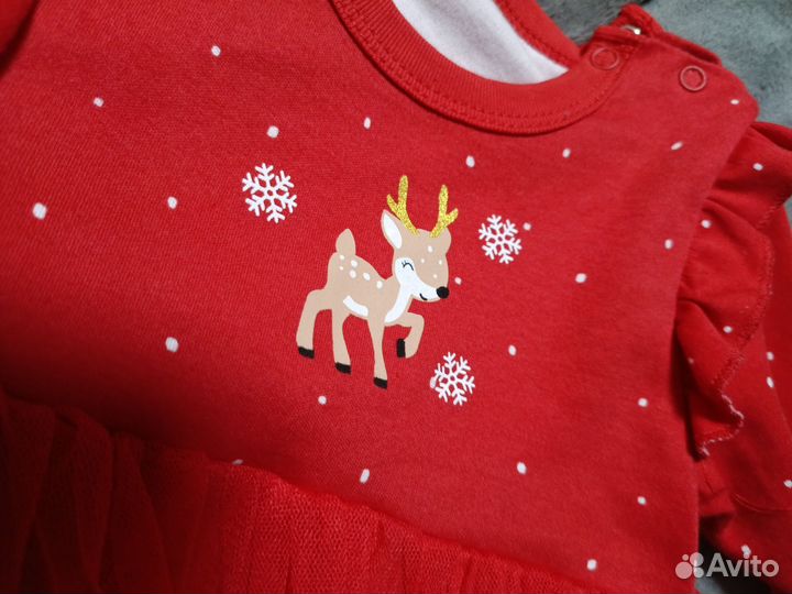 Новогоднее платье боди 80