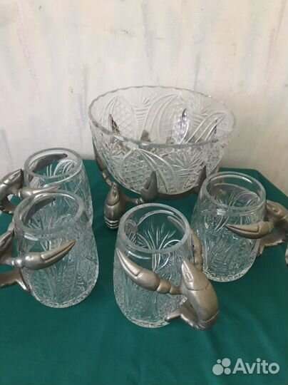 Набор пивной ваза и бокалы 