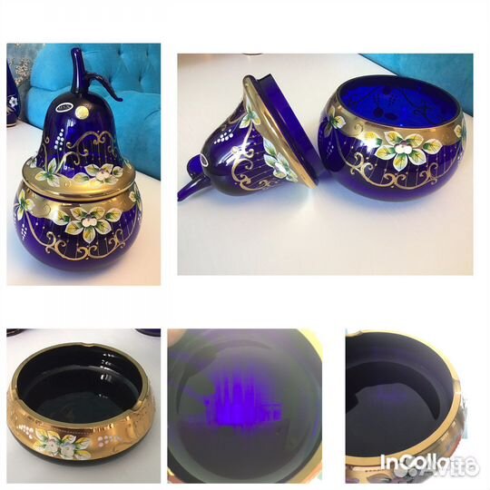 Посуда Чехия Богемия.Кобальт.Цены разные