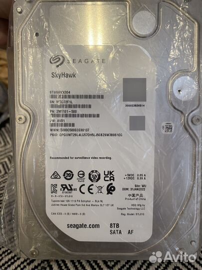 Seagate skyhawk 8tb жесткий диск новые