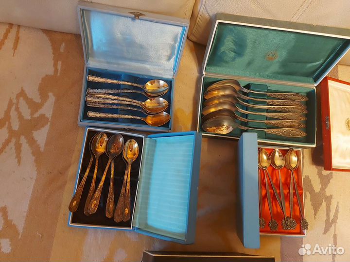 Ложки десертные мнц, Вилки столовые мнц СССР